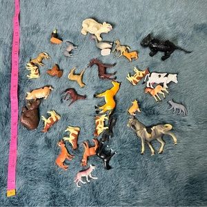 Lot of farm and wild animals for Christmas miniature village or free play